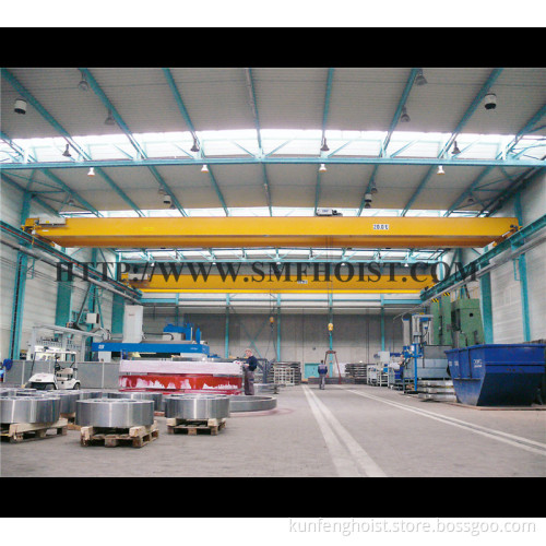 European Style Double Girder Bridge Cranes 50/10t Exported Many Countries